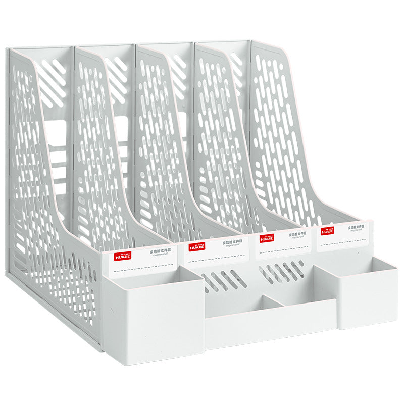 Huajie Desktop File Storage Rack File Rack Thickened Student Bookstand File Box File Bar Data Shelf