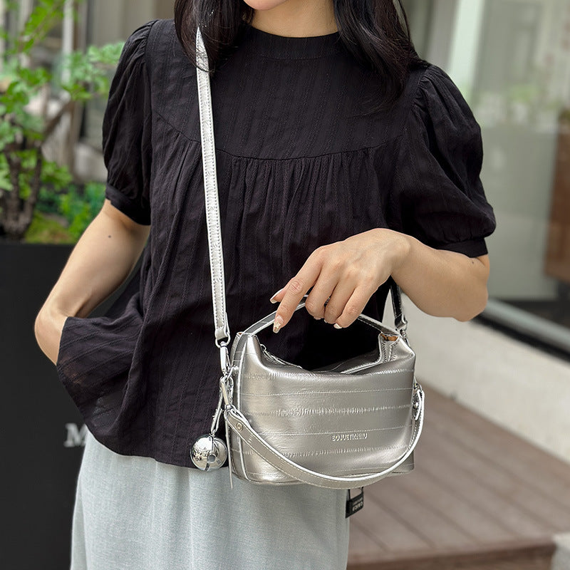 Best selling bell eel pattern lunch box bag 2025 new versatile satchel crossbody bag underarm versatile shoulder handbag