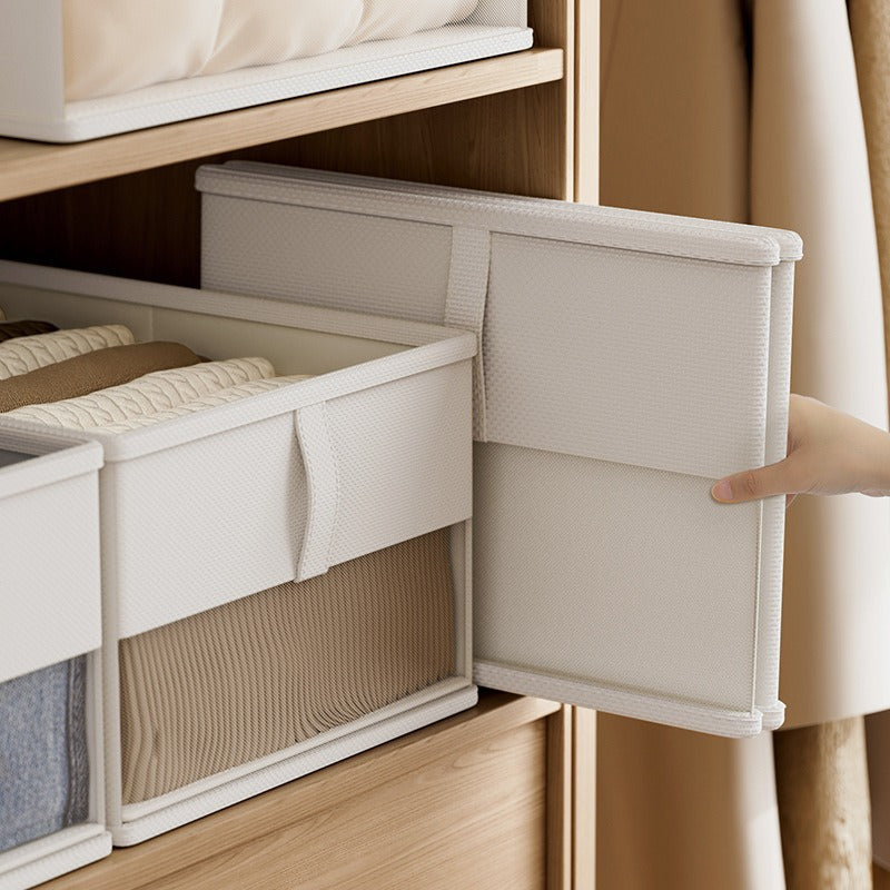 Mesh clothes storage box Visual clothing Household fabric finishing box Drawer type layered pants storage large capacity