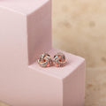 S925 sterling silver stud earrings, 14k gold plated twisted smooth earrings for women, new european and american cross-border accessories jewelry