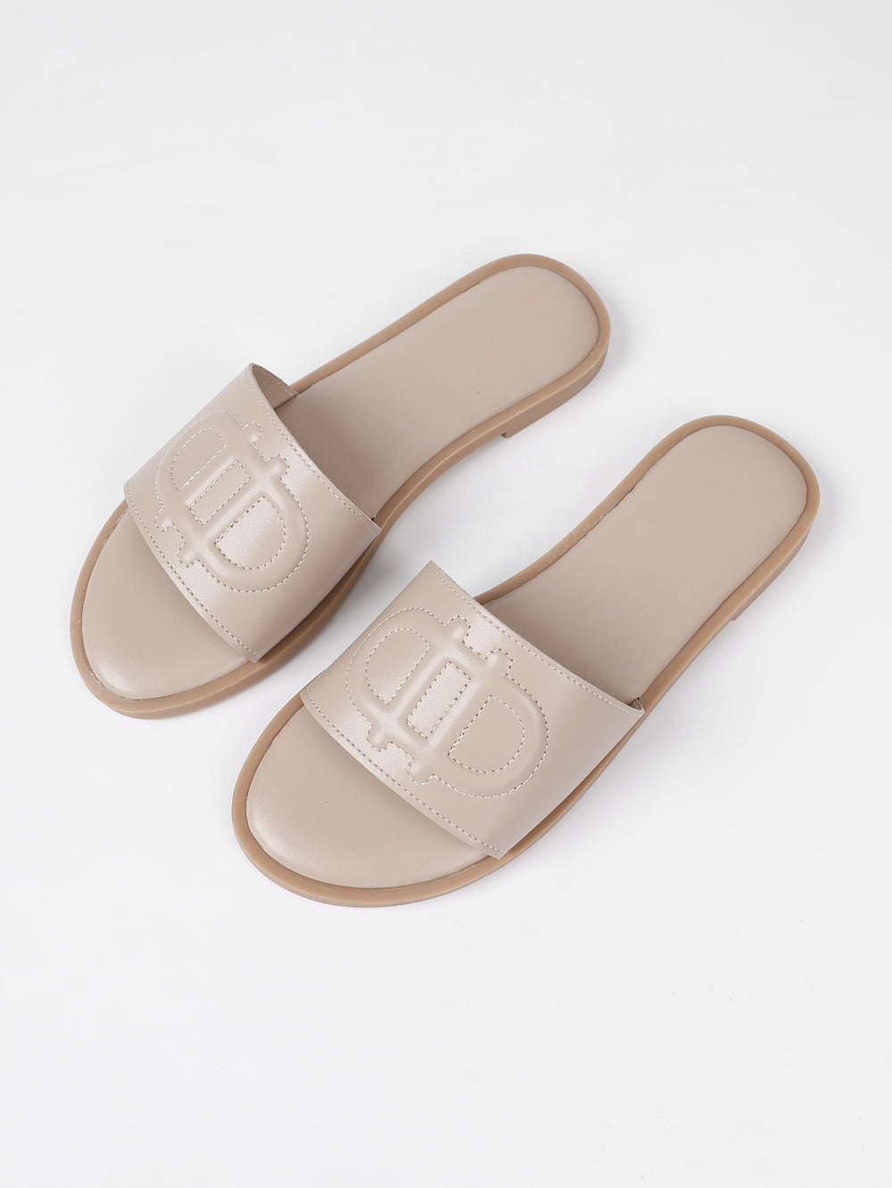 exclusive supply of european, american, and middle eastern accessible luxury round-toe d-letter high-heeled slippers, high-end outdoor wear, summer non-slip women's shoes