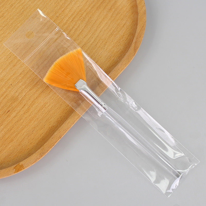 Beauty tools fan-shaped brush fruit acid brush makeup brush beauty mask brush modification essence brush single bag wholesale