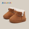 Korean style kids' snow boots - warm, fleece-lined, soft sole, non-slip cotton shoes for boys and girls, toddler shoes for ages 1-6