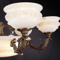 Factory direct european style solid brass spanish natural marble chandelier for villa living room, dining room, bedroom, study, and guest room