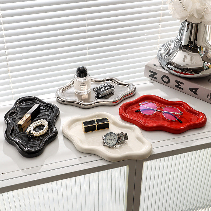 Inspopular photo props jewelry storage tray display tray storage tray accessible luxury ceramic jewelry large display