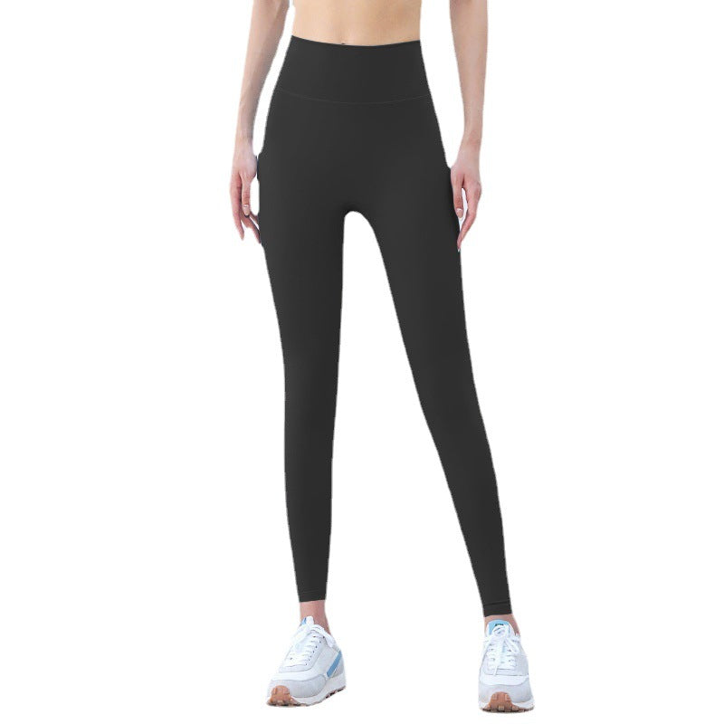 Naked feeling peach butt yoga pants waist tight high waist hip lifting outdoor sports fitness pants for women wholesale
