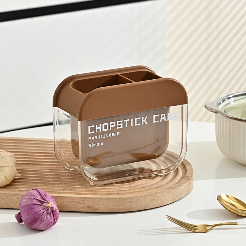 Chopstick cage for home kitchen high-looking chopstick storage box wall-mounted chopstick barrel countertop drain storage rack