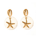 Women's earrings wholesale: european and american cross-border fashion, starfish & seashell earrings, niche high-end, vacation-inspired ocean style studs