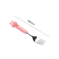 High-style, detachable, anti-scald handle fork and spoon set. cartoon design, perfect for kids' mealtimes. includes a fork, spoon, and soup spoon. wholesale options available for home use