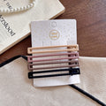 Maillard milk coffee color one-word clip hairpin, large duckbill clip on the back of the head, broken hair on the forehead, side bangs clip