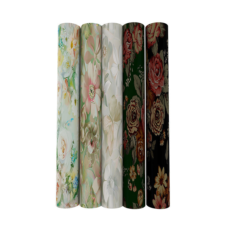 2024 new hotel wall decoration retro instant sticker with glue waterproof wallpaper self-adhesive thickened PVC wallpaper