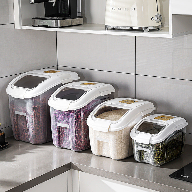 New rice bucket insect-proof moisture-proof sealed rice tank rice flour cat food dog food storage box household storage rice storage box