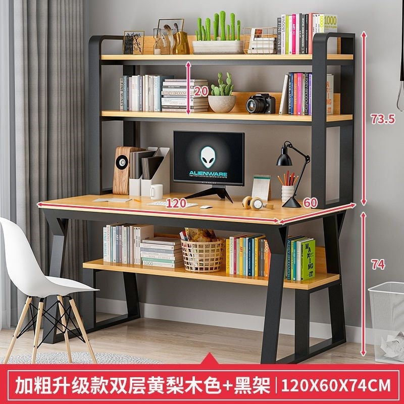 Desk computer desk bookshelf combination home study table minimalist student academic writing desk office desk gaming desk
