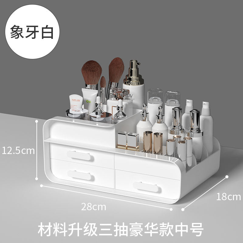 Ouxin drawer vanity case dormitory finishing plastic shelf cosmetics skin care dresser desktop storage box