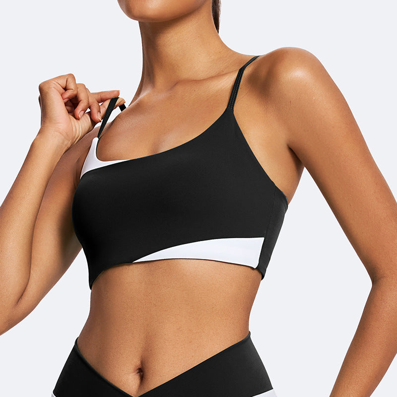 Color block slim-fit activewear set - outdoor sports, slimming yoga outfit for women, lightweight summer yoga wear