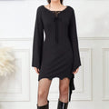 Amazon fashionnew arrivalexportprinting gothic style asymmetrical hem halloween women's hip-hugging dress