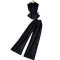 Lightly mature elegance style classy sense of binding two-piece set women's summernew arrivalwork clothing suit collar loose pantseasiest for matchsuit