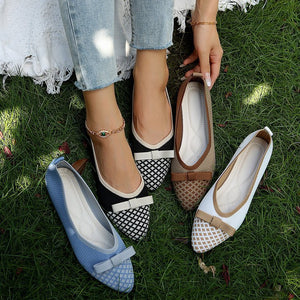 new women's flats: versatile flyknit shoes for spring/autumn, european & american style, fashionable soft sole, flat, plus size available
