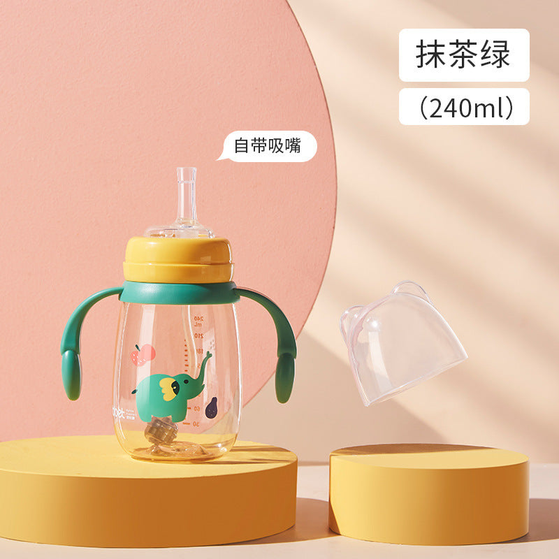 Ppsu baby bottles for toddlers: drop-resistant, anti-choke, sippy cup for ages 1-3+