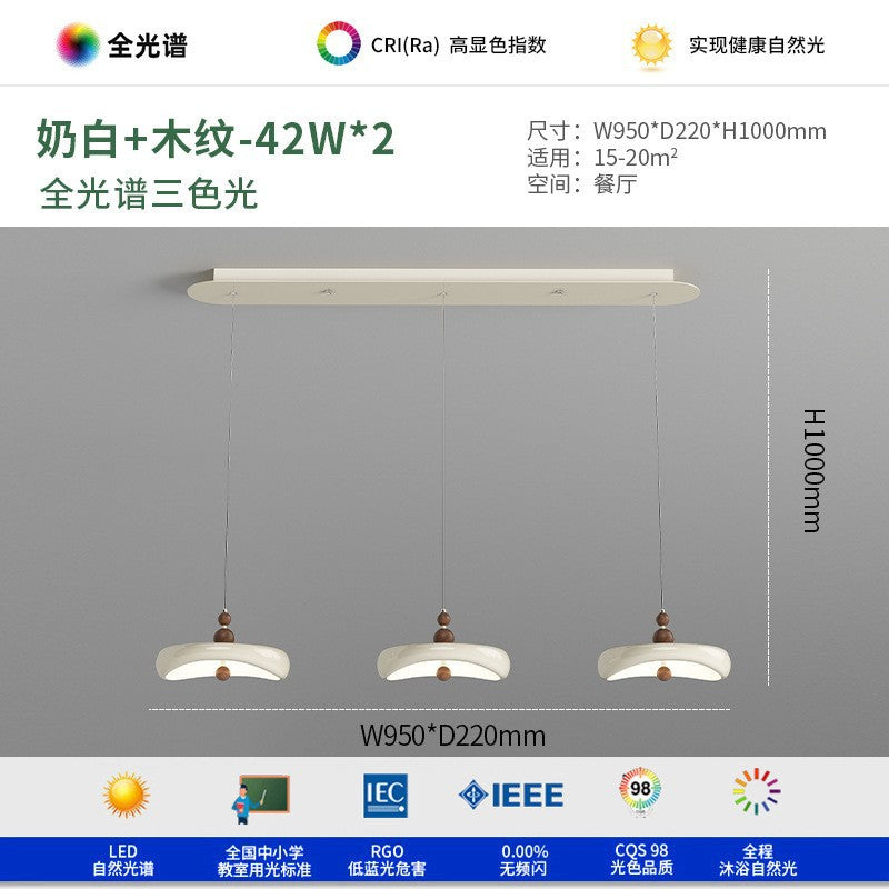 Full Spectrum Restaurant Chandelier Dining Room Bar Eye Protection Medieval French Cream Wind Flying Saucer Light Dining Table Light Zhongshan Lighting