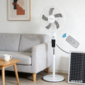 multifunctional solar charging floor fan - solar fan for home, outdoor use, solar electric fan with night light