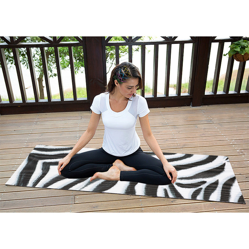 Digital uv printed yoga mat - non-slip, shock-absorbing, sports & fitness, aerobics floor mat - thickened high-density pvc - customizable