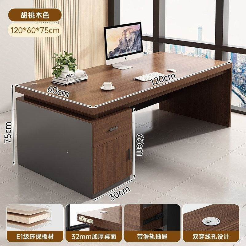 Modern home office desk computer table chair set - thickened desktop study desk - executive office writing desk