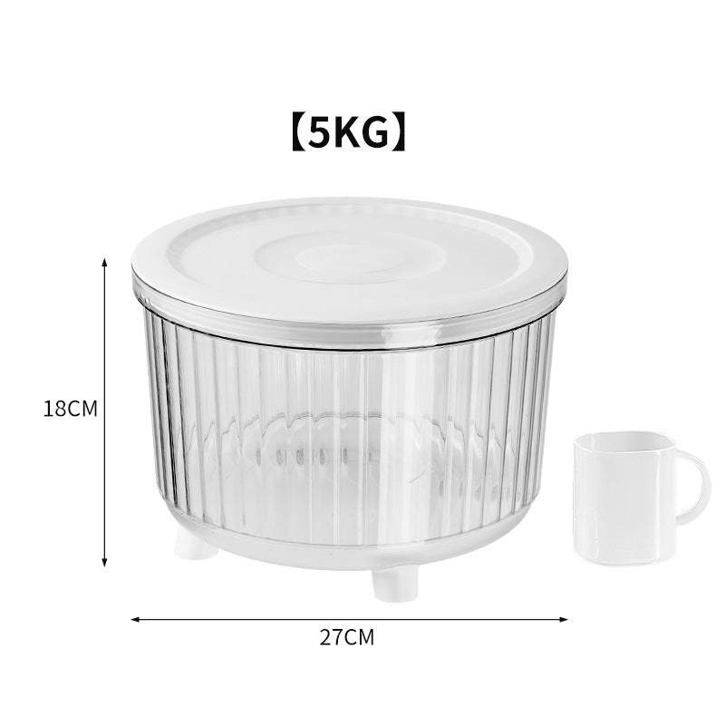 Pet grain cat food storage bucket food grade household sealed moisture-proof grain storage bucket plastic sealed storage rice storage bucket