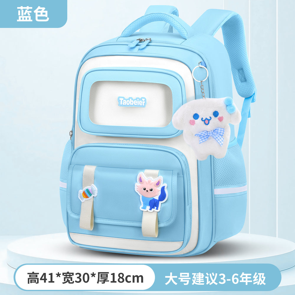 Factory direct new nezha elementary school backpack for grades 1-6, kids' large capacity lightweight double shoulder bag