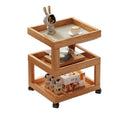 Solid wood bedside table bedside storage rack bedroom coffee table living room for home small new arrival log style ultra-narrow side table