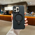Suitable for apple 17promax mobile phone case liquid silicone magnetic holder iphone15 protective cover 12promax