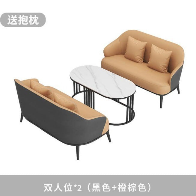 Reception table and chair combination sales office accessible luxury hotel balcony casualcasual beauty salon sofa single person negotiation meeting
