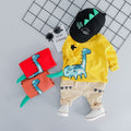 Boys' cool & casual  autumn/winter hoodie and sweatpants set - new korean style two-piece outfit for toddlers and young boys
