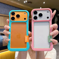 Macaron hollow borderless phone case for iphone 16, soft shell apple 17, heat dissipation anti-drop protective cover 13