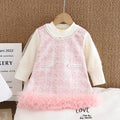 Princess dress girls' spring and autumn outfit chic  new style baby girl dress spring and autumn children's autumn gauze dress formal wear