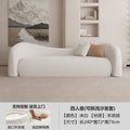 Cream nordic sofa, irregular shape, suitable for small living rooms, modern minimalist style, ideal for beauty salons and rest areas, perfect for compact spaces