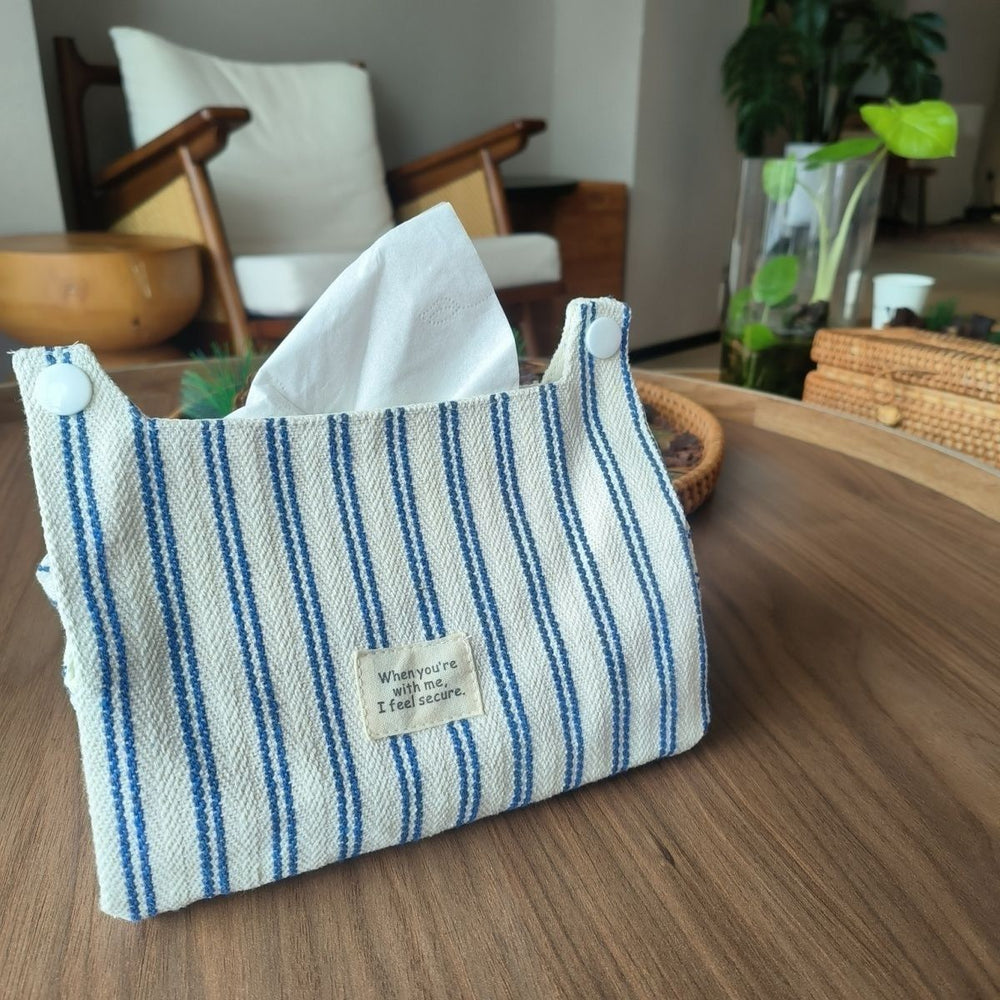 Inscasual scandinavianaccessible luxurystripes tissue box living room bedroom fabric tissue storage box towel tissue bag