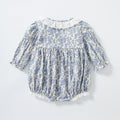Baby crawling suit spring & falllace floral jumpsuit baby girl long sleeves triangular bag butt clothes pure cotton haha clothes for infants and children