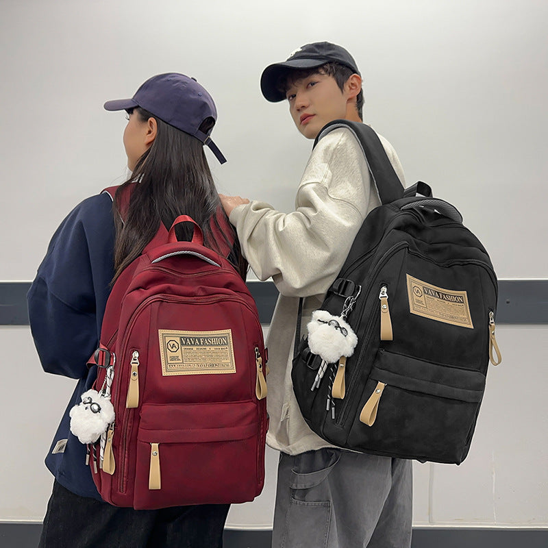 School bag female large capacity junior high school student backpack male new outdoor sports travel bag Korean version casual backpack