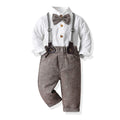Children's suit boys' spring autum wear white shirt children's wear overalls gentleman's one year old dress factory personalized