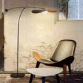 Nordic retro straw hat long arm fishing floor lamp living room sofa side wabi-sabi style creative designer standing lamp