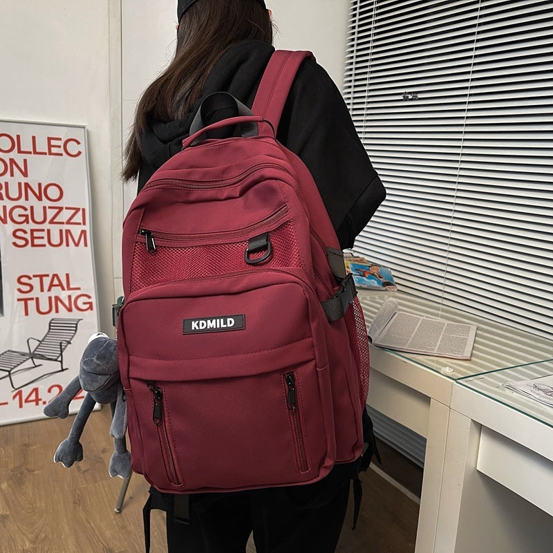 School bag male ins Korean version Harajuku ulzzang female high school college student versatile large capacity multi-layer backpack backpack