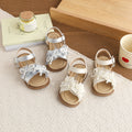 Vancahao  new girls' sandals - korean style rhinestone bow princess sandals for toddlers and little girls, perfect for the beach