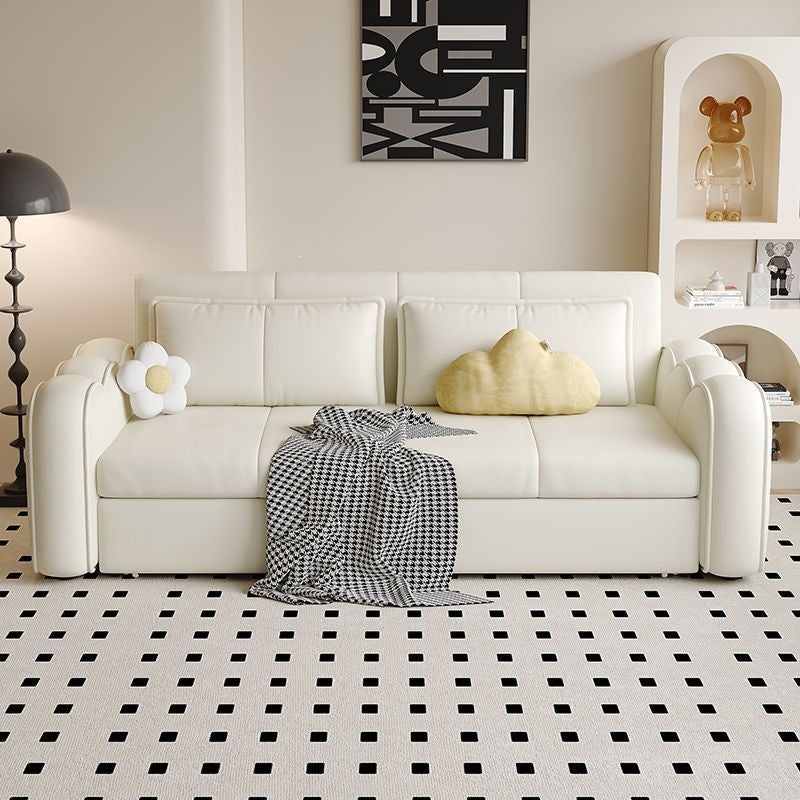Sofa bed all-in-one dual-purpose small apartment multi-functional foldable living room cream foldable bedroom telescopic double sofa