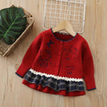 Kids' cardigan sweater - fleece lined, extra thick, girls' sweater dress, versatile knit outerwear set for girls