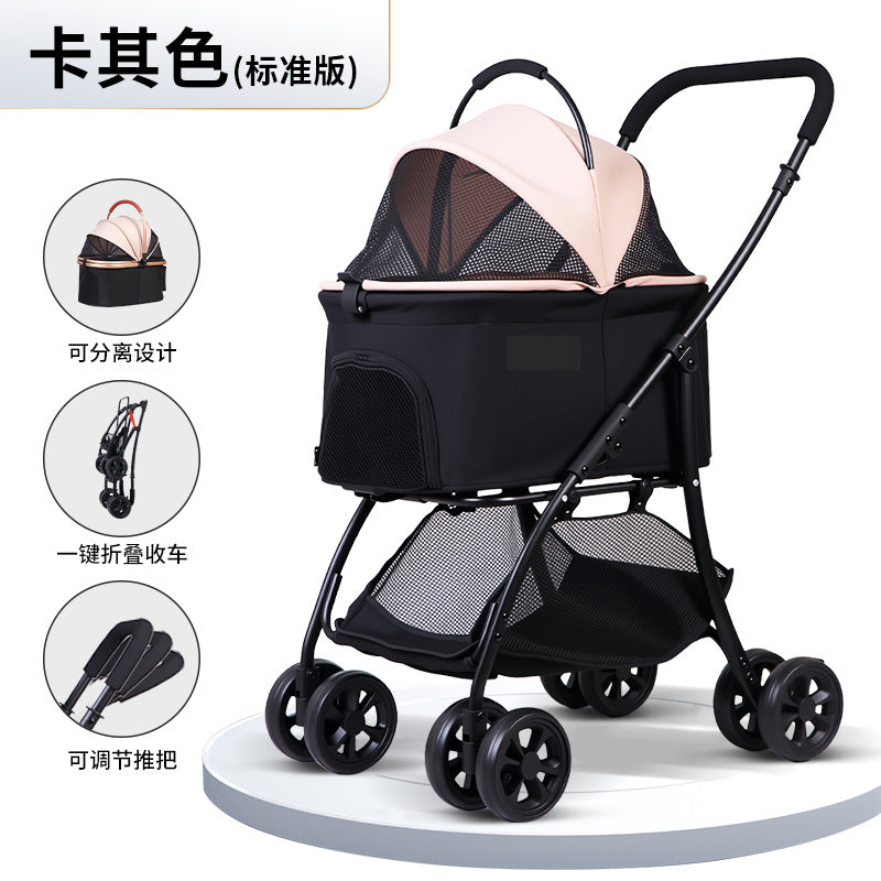 Inlair pet stroller - foldable dog and cat carrier for small breeds like poodles - lightweight pet stroller for amazon pet stores