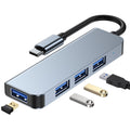usb hub 3.0 4-in-1 hub, one-to-four laptop adapter, type-c splitter