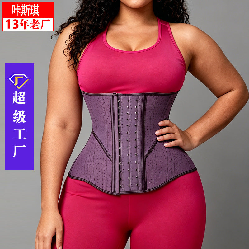 Waisttrainerfashion19 bone latex shaping sports waist tight slimming look waist tightening abdominal belt