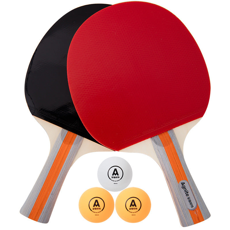 Deli F2310 Angnet Competition Beginner Student Double Sided Anti-Glue Table Tennis Racket Two 3 Balls Wholesale