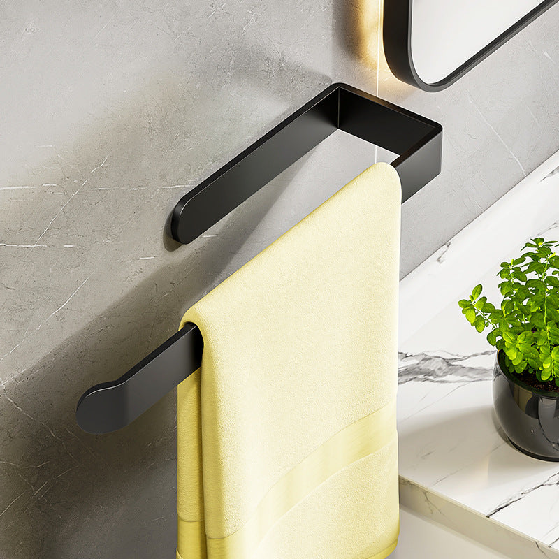 Hanging towel rackaccessible luxury bath towel hanging rod bathroom punch-free shelf bathroom storage rod storage hook hanging rack
